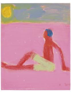 Katherine Bradford - Green Suit, Pink Sand