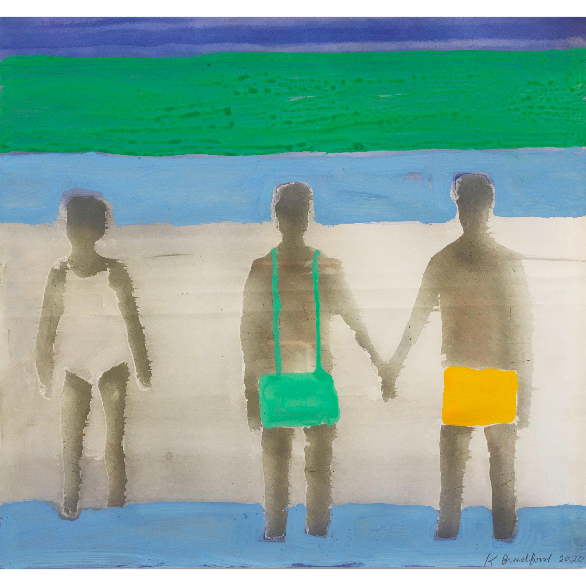 Katherine Bradford - Plate 28, from Seaside, 1 Woman, 2 Men