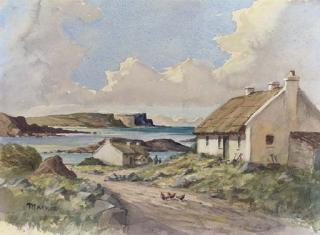 Kathleen Isabella Mackie, A.R.U.A. - Cottages By The Sea