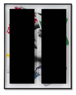 Kathryn Andrews - Black Bars: Dejeuner No.1 (Girl With Napkin, Visor, Lemon, Lighter And Shuttlecock)