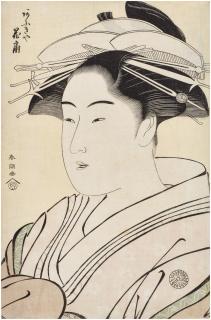 Katsukawa Shuncho - The courtesan Hanaogi of the Ogiya house (Ogiya, Hanaogi)