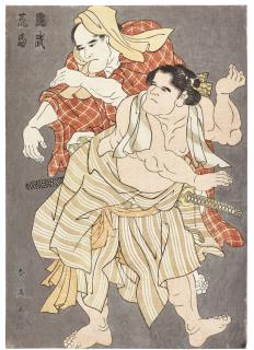 Katsukawa Shun\'Ei - Two Sumo Wrestlers  
