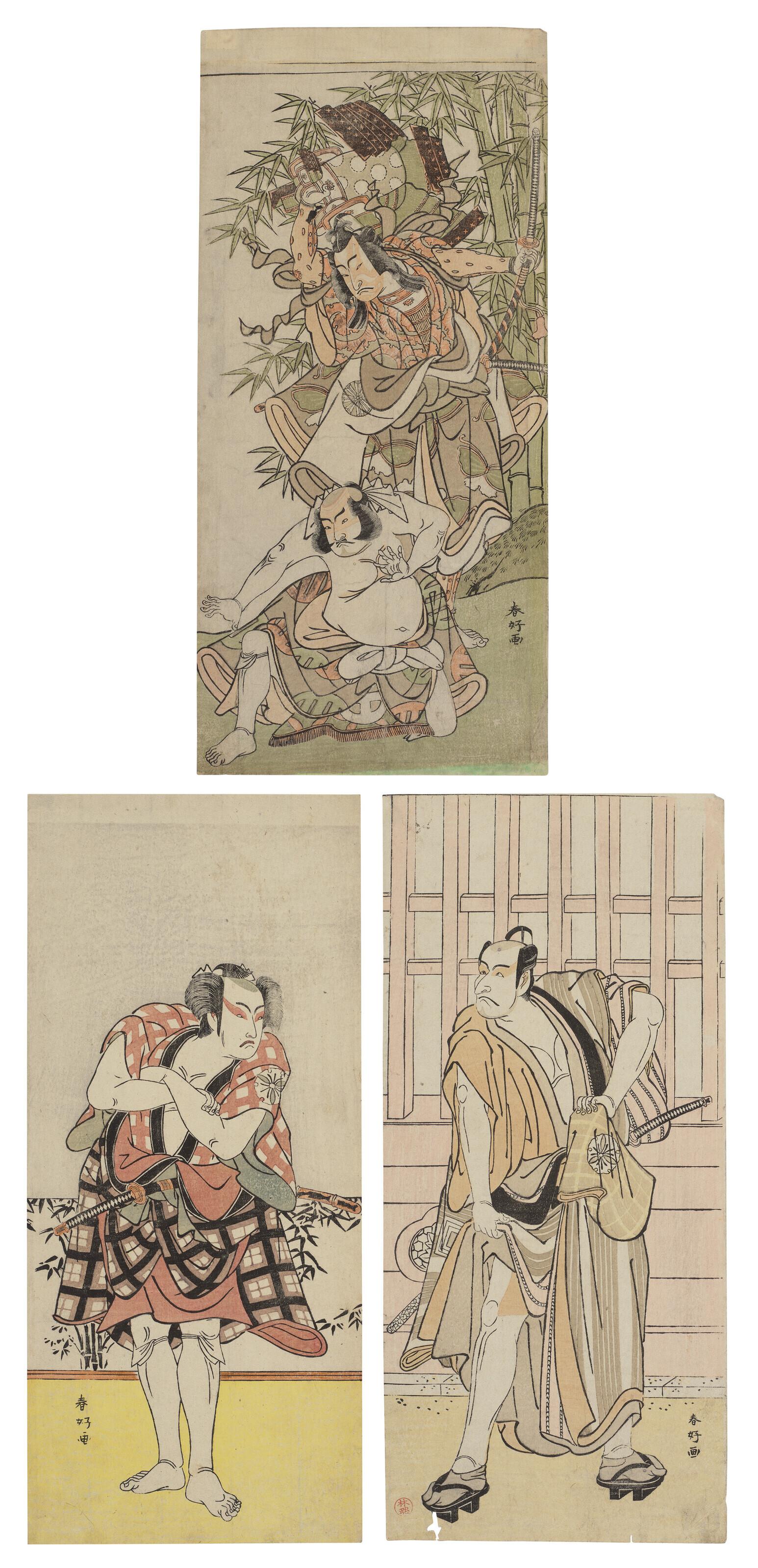 Katsukawa Shunko - A Group Of Three Actor Prints