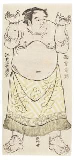 Katsukawa Shunko - A Standing Sumo Wrestler