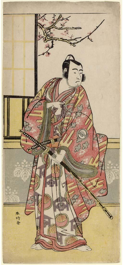 Katsukawa Shunko - Sawamura Sojuro III Ichikawa Danjuro V as Kazusa no Akushichibyoe Kagekiyo