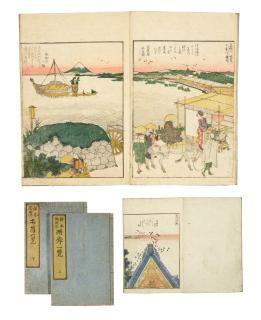 Katsushika Hokusai - Ehon Sumidagawa ryogan ichiran (Picture book of both banks of the Sumida River at a glance)