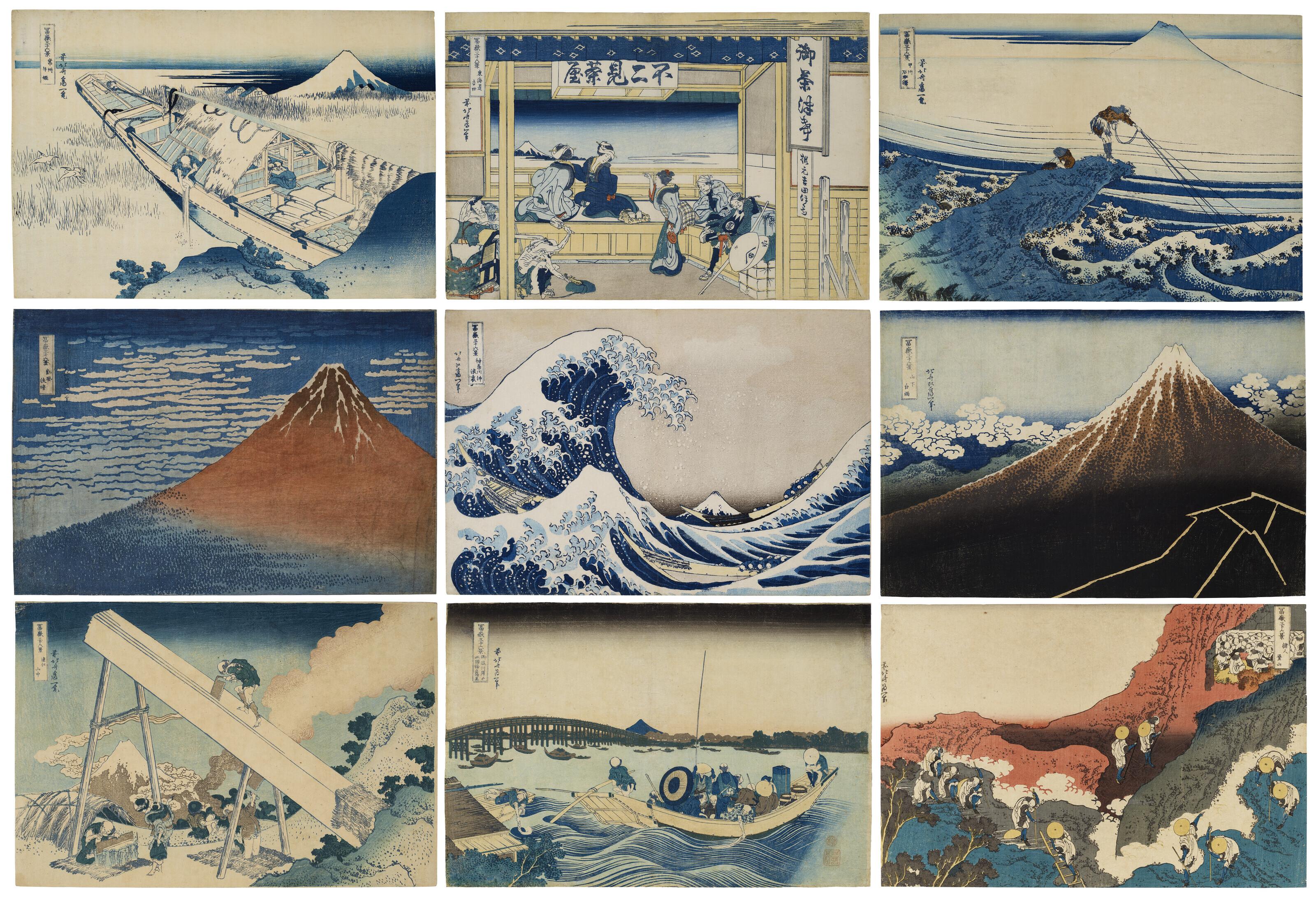 Katsushika Hokusai - Fugaku sanjurokkei (Thirty-six views of Mount Fuji)