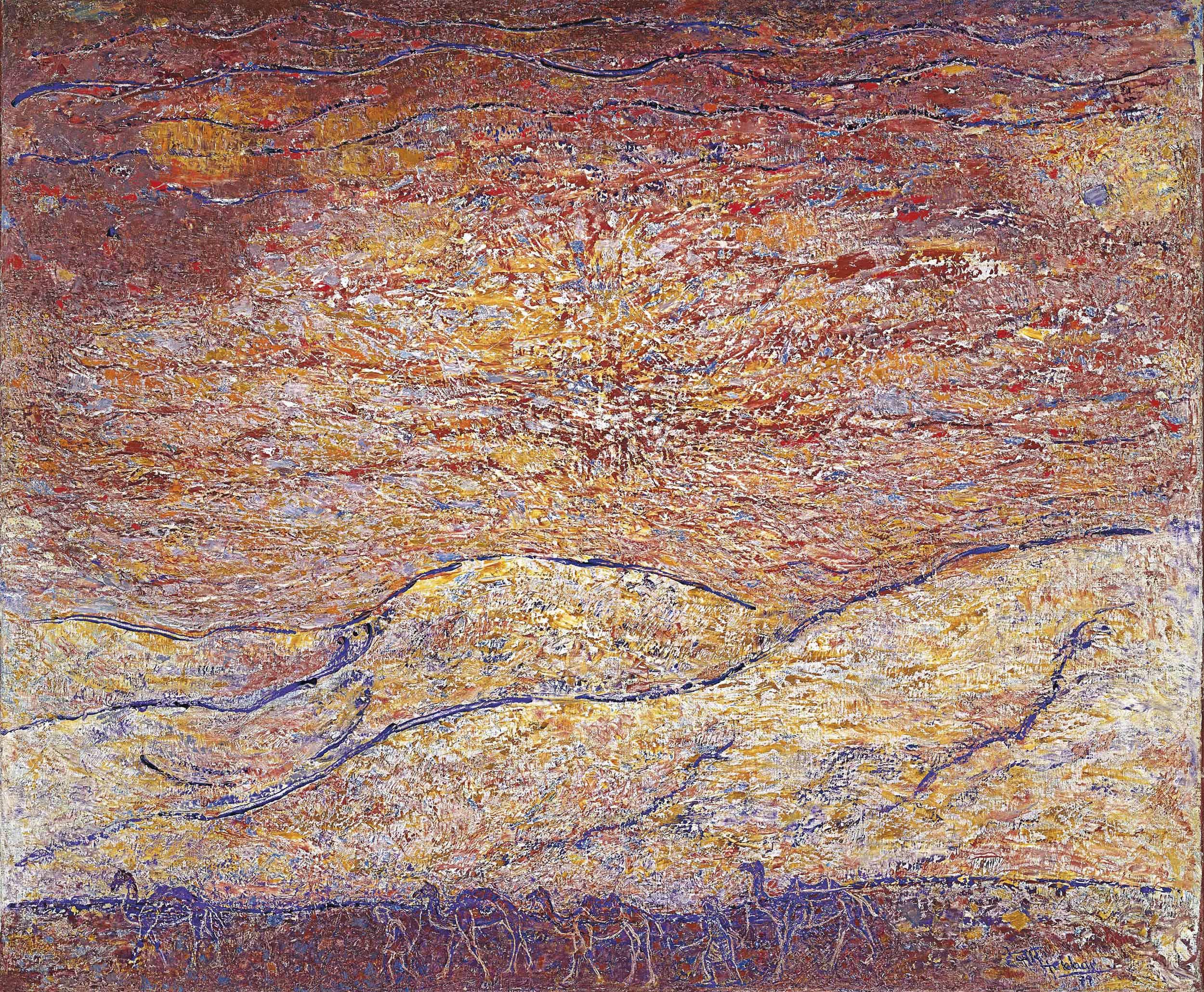 Kattingeri Krishna Hebbar - Untitled (Caravan)