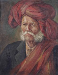 Kattingeri Krishna Hebbar - Untitled (Man in Turban)