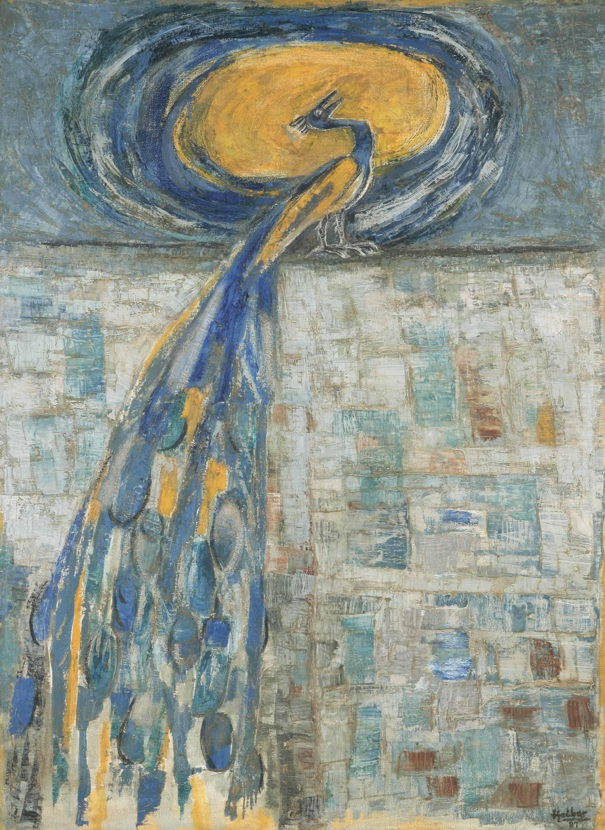 Kattingeri Krishna Hebbar - Untitled (Peacock)