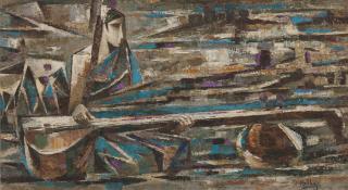 Kattingeri Krishna Hebbar - Untitled (Veena Player)