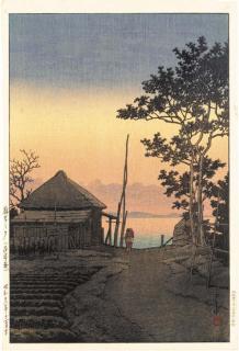 Kawase Hasui - Asao no yu, Ibarakiken (Evening at Asao, Ibaraki Prefecture)
