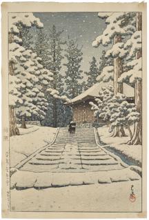 Kawase Hasui - Hiraizumi Konjikido (Konjiki Hall at Hiraizumi)