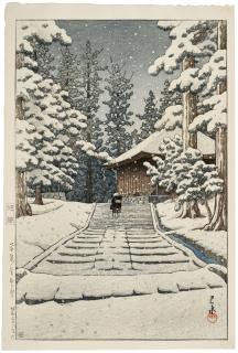 Kawase Hasui - Hiraizumi Konjikido (Konjiki Hall at Hiraizumi)