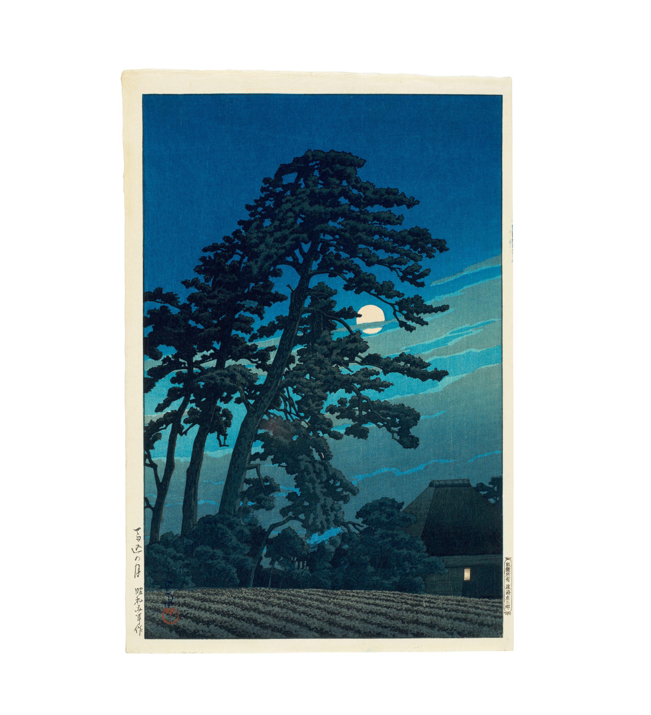 Kawase Hasui - Magome no tsuki (Moon at Magome)