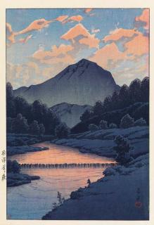 Kawase Hasui - Two woodblock prints