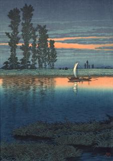 Kawase Hasui - Ushibori no yūgure (Evening at Ushibori)