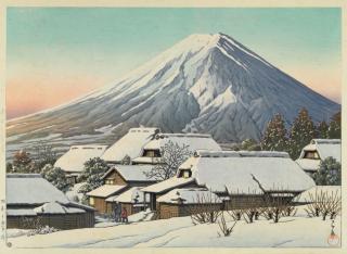 Kawase Hasui - Yoshida no yukibare (Clearing after snow, Yoshida), 1944