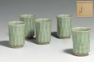 Kawase Shinobu - Set of Five Stoneware Teacups