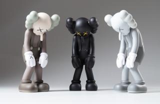 KAWS - Small lie (brown) (i), Small lie (black) (ii), Small lie (grey) (iii)