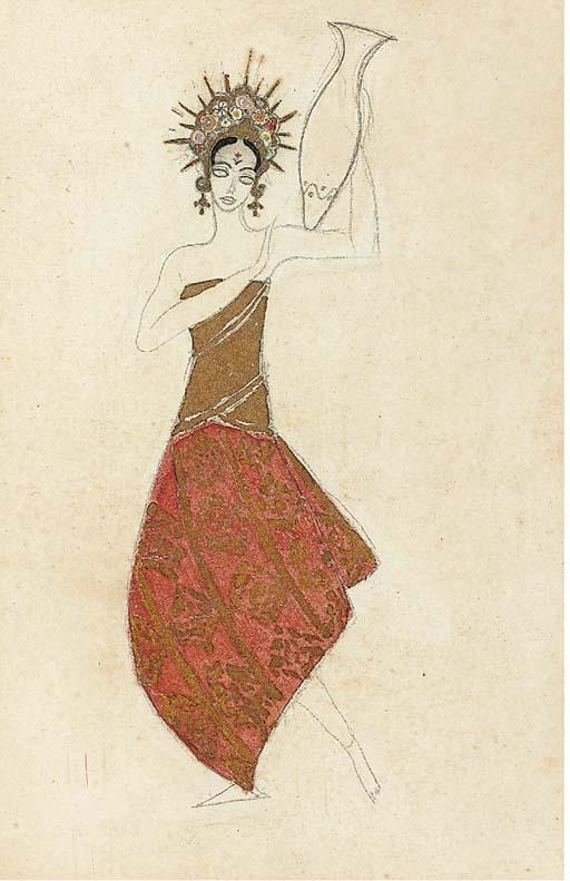 Kay Rasmus Nielsen - A dancing girl carrying a jug