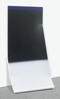 Kaz Oshiro - Untitled Still Life (Abstract Painting In Dark Gray, Light Gray And Purple)