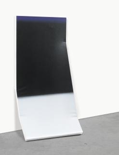 Kaz Oshiro - Untitled Still Life (Abstract Painting In Dark Gray, Light Gray And Purple)