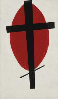 Kazimir Malevich - Mystic Suprematism (Black Cross On Red Oval)