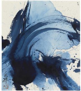 Kazuo Shiraga - Prussian Blue