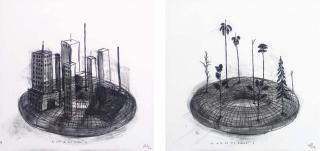 Kcho - La isla de mis sueños I and II (diptych)