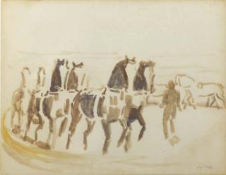 Kees Maks - Horses in the ring