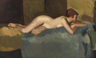Kees Maks - Reclining Nude On A Sofa