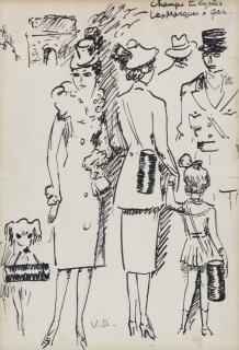Kees Van Dongen - Champs Elysées, Les Masques À Gaz