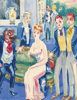 Kees Van Dongen - Charlus se fait présenter les fils de Surgis (A la recherche du temps perdu)