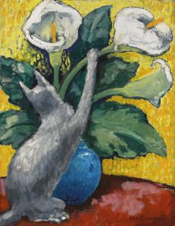 Kees Van Dongen - Chat Jouant Avec Des Arômes