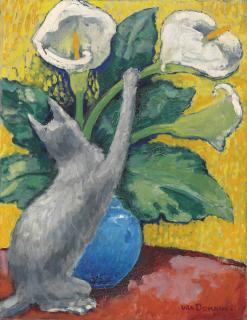 Kees Van Dongen - Chat jouant avec des arômes