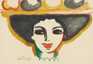 Kees Van Dongen - Femme au grand chapeau