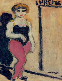 Kees van Dongen - Femme aux collant rose