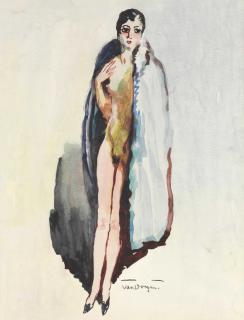 Kees Van Dongen - Femme nue en fourrure
