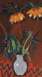 Kees van Dongen - Fleurs dans un vase bleu