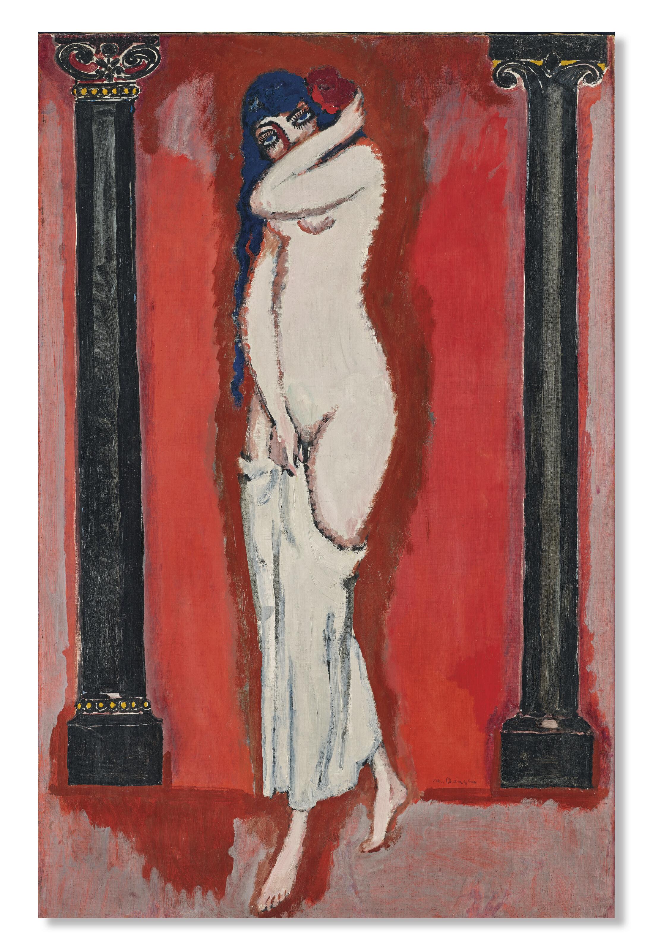 Kees van Dongen - La Femme aux colonnes ou Nu aux colonnes ou Nu à la rose
