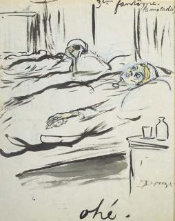 Kees van Dongen - La Maladie (Pour L\'Assiette au Beurre, no. 30, 26 octobre 1901, p. 464 bis)