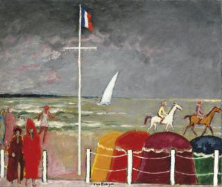 Kees Van Dongen - La plage de Deauville