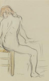 Kees Van Dongen - Modèle Assis De Dos