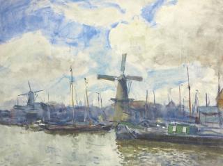 Kees Van Dongen - Moulins et bateaux