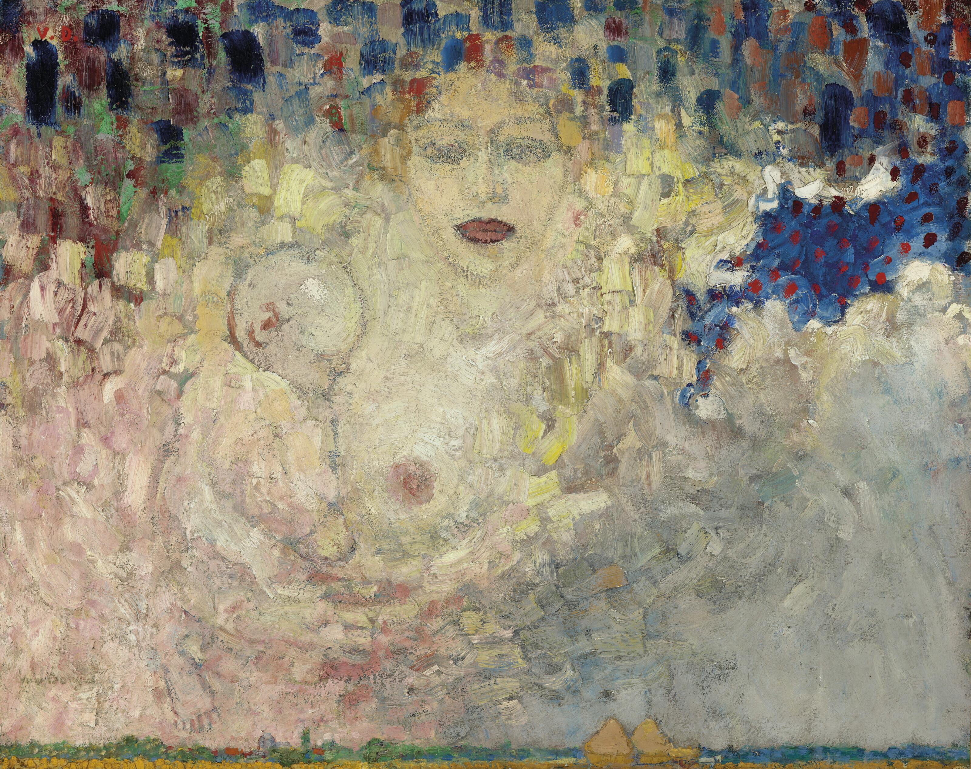 Kees Van Dongen - Nuages, ou Guus Van Dongen et sa Fille Dolly portées aux Nues
