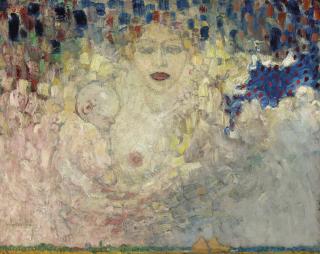 Kees Van Dongen - Nuages, ou Guus Van Dongen et sa Fille Dolly portées aux Nues