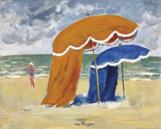 Kees Van Dongen - Parasols à Deauville