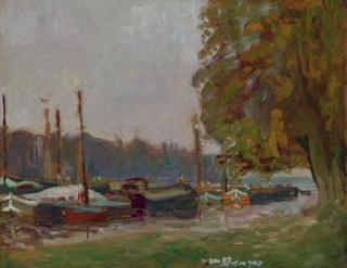 Kees van Dongen - Péniches à quai