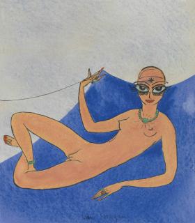 Kees Van Dongen - Pochoir from Hassan-Badredine-el-bass-Raoul\'s-Conte des 1001 Nuits